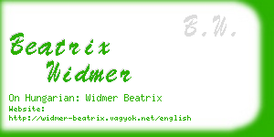 beatrix widmer business card